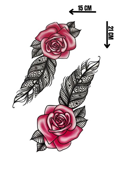 Barly Geçici Gül Figürlü Dövme Tattoo