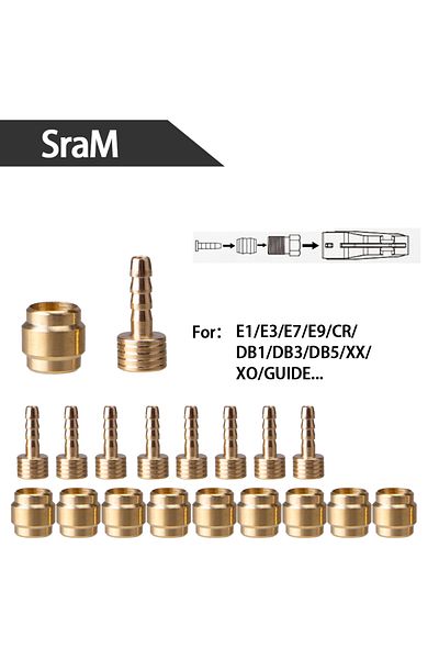 ZTTO 10pcs SraM ZTTO MTB Bike Oil Brake Olive Head Oil Pin Hydraulic Disc Brake Oil Needle Brass Bushings