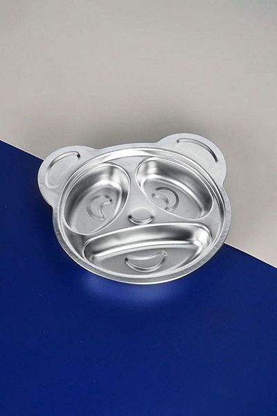 Chavin 304 Steel 3-Eye Table D'Hôte Baby Kids Dinner Plate Cin863