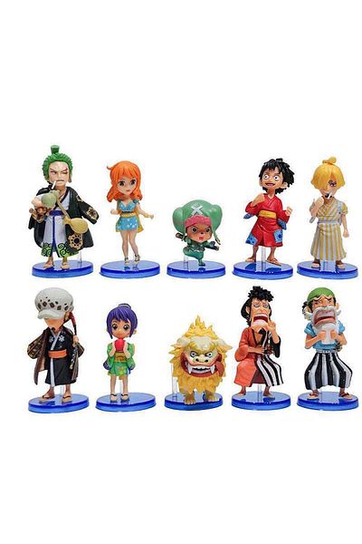 Choice 10Pcs No box Hot 10Pcs/set One Piece Anime Figure Luffy Sanji Nami Zoro Chopper Frank Robin PVC Acti
