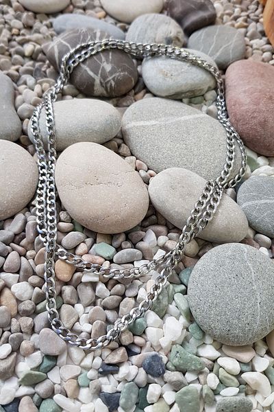 Chavin Figaro Model Flat - 70cm, 4mm, Men's Long Steel Chain Eg84