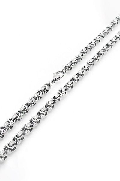 Chavin Men's Steel Chain - Grey, 60 Cm, 6 Mm, Et75By