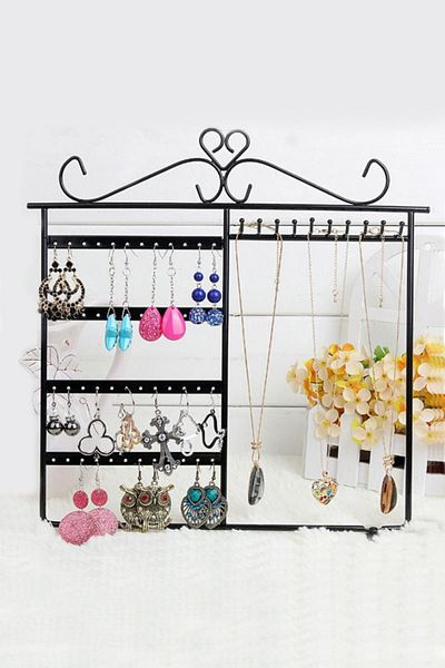 Chavin Black Metal Ladies Earrings Pendant Stand Decor St1-29sy
