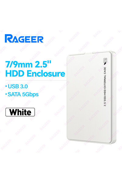 Choice3 علبة محرك أقراص صلبة خارجية WHITE RAGEER مقاس 2.5 بوصة بخمسة ألوان، و...