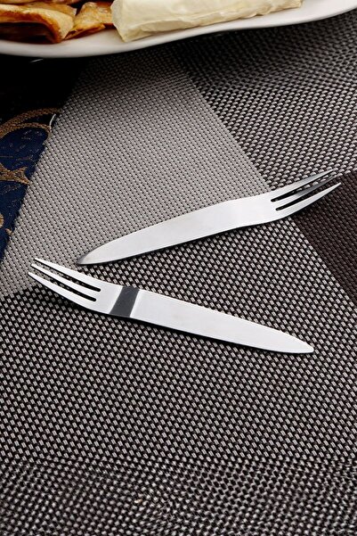 Chavin Steel 12 Pieces 11.5 cm Three Tooth Fruit Dessert and Cake Fork Cin745By-12