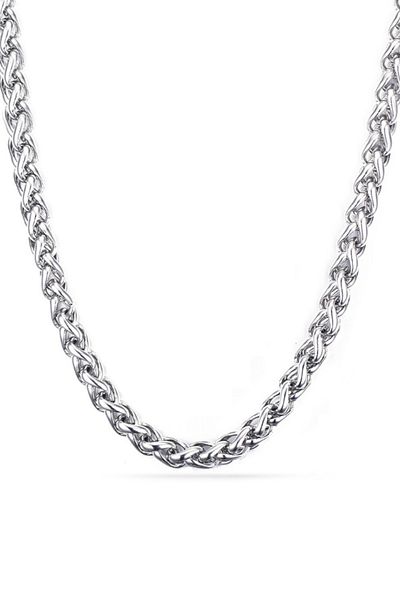 Chavin Men's Steel Chain Necklace - Auger 6mm, 55cm, Cy82