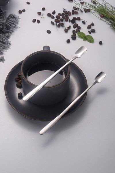 Chavin 304 Çelik 21 cm Kokteyl Karıştırma Kahve Latte Karıştırma Barmen Kaşığı cin761by