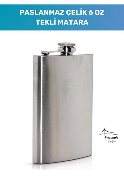 Fernanda Special Series 6 oz Single Drink Alcohol Whiskey Camping Flask Bottle Keep Cold for a Long Time Stainless Steel