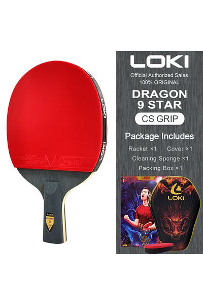 Choice مضرب تنس الطاولة CS LOKI 9 Star ذو قبضة قصيرة، مضرب تنس الطاولة الاحترافي الجديد تمامًا، RXTON 7