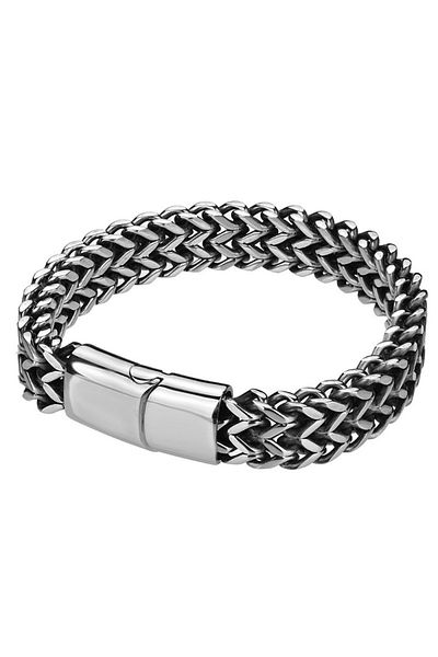Chavin Men's Gray Steel Bracelet - 12mm, 21cm - Ep06by