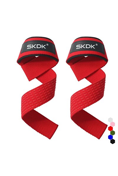 Choice حزام تعزيز رياضي أحمر مكون من قطعتين/زوجين، حزام قبضة، قضبان سحب للياق...