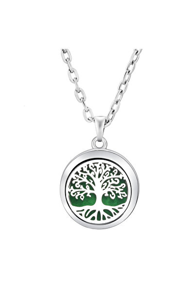 Choice 1 قطعة قلادة عصرية معطرة بالروائح العلاجية قلادة على شكل نجمة وقمر من الفولاذ المقاوم للصدأ عالية الجودة على شكل قلب