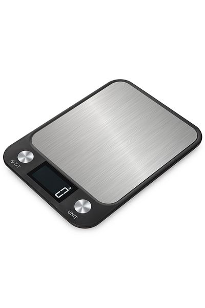 Choice 5kg Black Kitchen Scale 15kg/1g Weighing Food Coffee Balance Smart Electronic Digital Scales Stainle