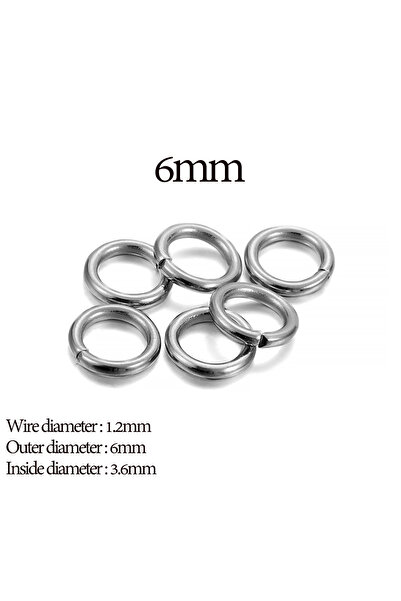Choice 1.2 x 6mm 100pcs 30-200Pcs 3-25mm Stainless Steel Split Ring Open Single Loops Jump Rings Connector