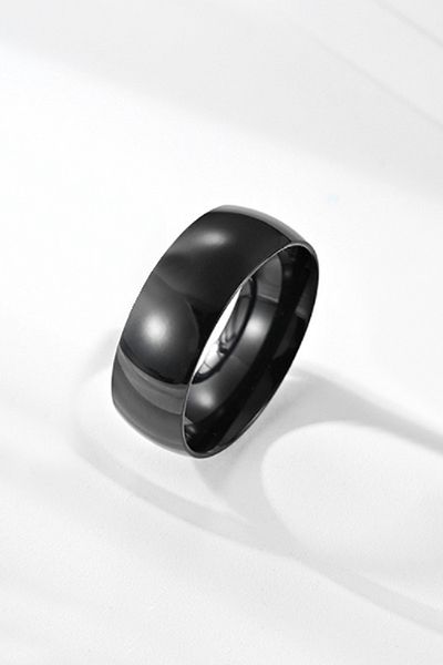 Chavin Black ipc Plated Men's Steel Ring cr98