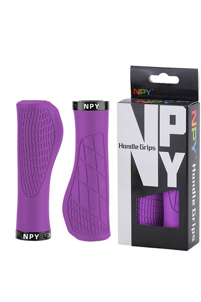 Choice Purple Bicycle Handlebar Grip Lock On Mountain Bike Grip Soft Rubber MTB Cuffs 22.2mm Bicycle Handle