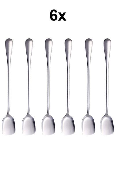 Chavin 1010 6 Pieces Steel Long Cocktail - Coffee Latte Mixing Bartender Spoon cin753by-6