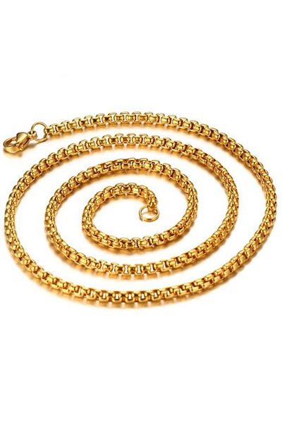 Chavin Gold Yellow 60 Cm. 3 Mm. Men's Steel Chain Ds50