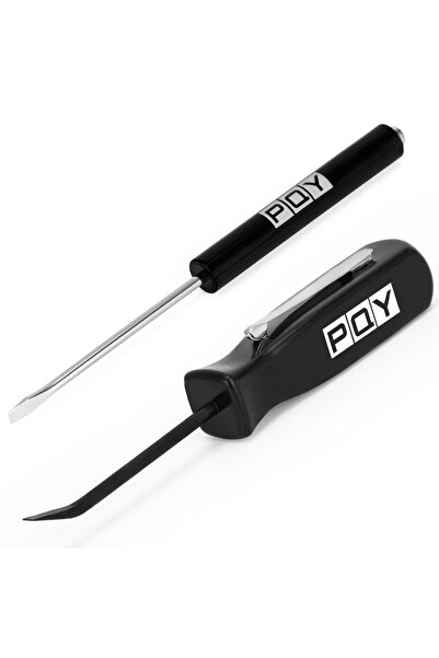 Choice1 1SET 2Pieces Black Mini Pket Clips Screwdriver Strong Magnetic Slotte...