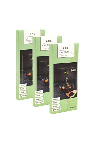 ADK 100 lü 3 Paket 300 Adet Çay Filtresi Torbası Demlik Filtre cin354-3x