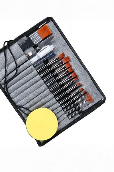 Weather Forecast 18 Pieces Oil Acrylic Paint - Goaj Brush Set Cin682