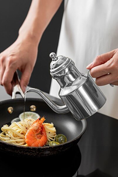 Chavin Komple 304 Çelik Silver 310 ml Yağdanlık Sosluk ve Sirkelik cin596by