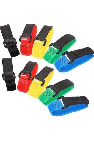 Choice 10PCs 10/20PCs Fishing Rod Tie Strap - Hook & Loop Suspender Fastener for Outdoor Fishing Tools 7.87