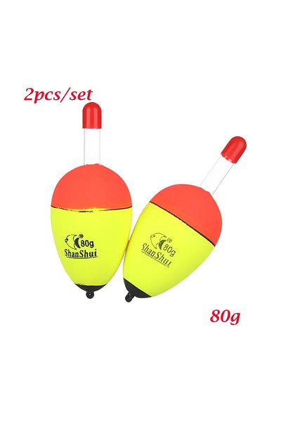 Choice 1set 80g 2pcs 5/8/10/15/20/30/40/50/60g EVA Luminous Fishing Night Float Light Stick Foam Plastic Bo