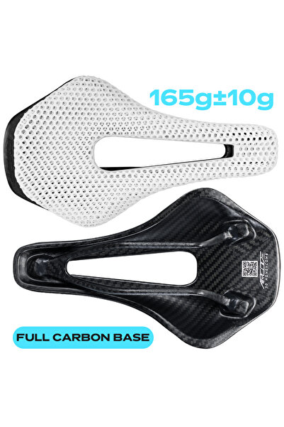 Choice سرج RYET من الكربون الأبيض مطبوع ثلاثي الأبعاد مصنوع من الكربون بالكام...