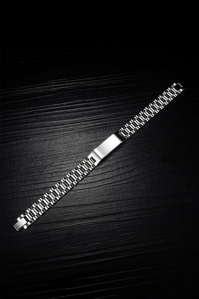 Chavin Men's Imprint Bracelet - Gray Stainless Steel, Et99