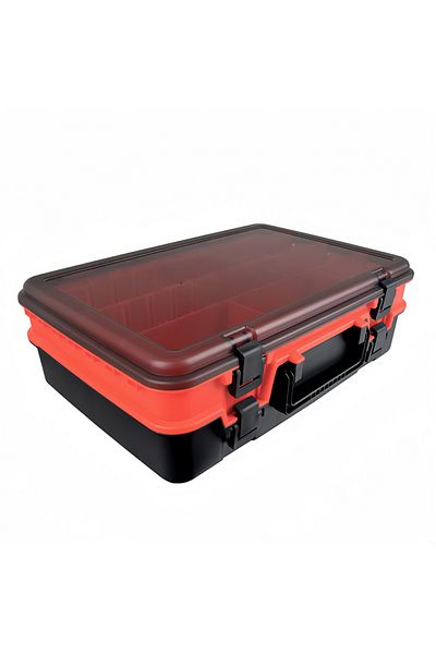 YIRUMEI orange Double Layer Fishing Tackle Boxes Portable Fishing Accessories Tool Storage Box Fish Hook Lur