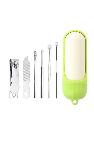 Chavin Plastik Kutulu 7 Parça Çelik Manikür Tırnak Makası ve Kulak Bakım Seti...