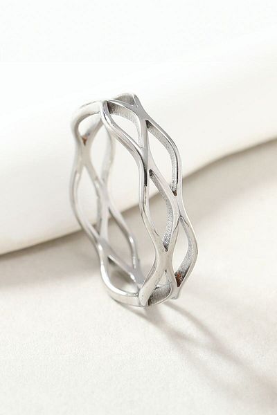 Chavin Silver Steel Spiral Ring - Ev29By Model