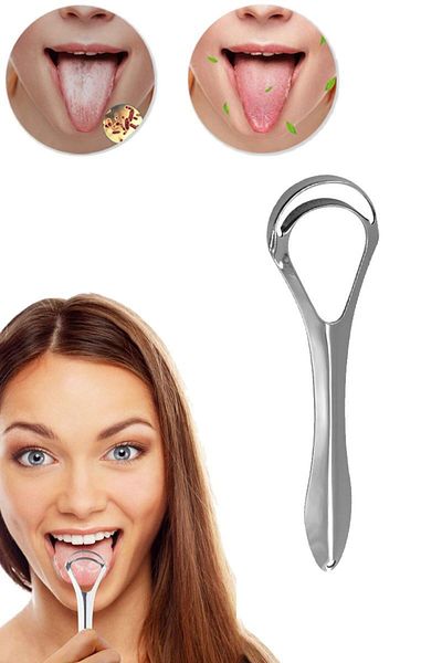 Chavin Oral Care Brush - Steel Tongue Cleaning Apparatus, Cin586