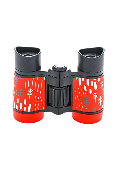 Choice تلسكوب ثنائي العينية أحمر اللون للتخييم في الهواء الطلق للأطفال، تلسكو...