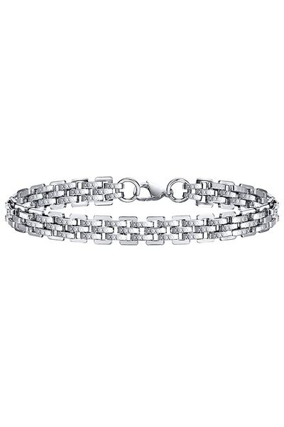 Chavin Men's Chain Bracelet - 9 mm Grey Steel, EU20 Model