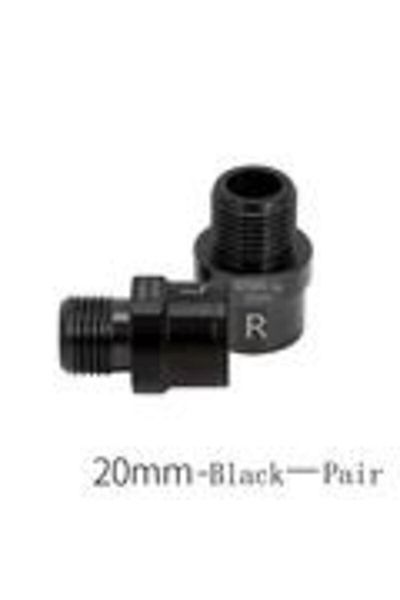 Choice 20mm black Stainless Steel Material Bike Pedal Axle Extenders Bicycle Pedal Extension Bolts Spacers