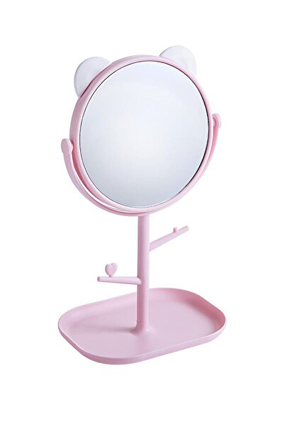 Chavin Masa üstü Pembe Panda Tasarım Plastik Takı Stand Masa Aynası cin716