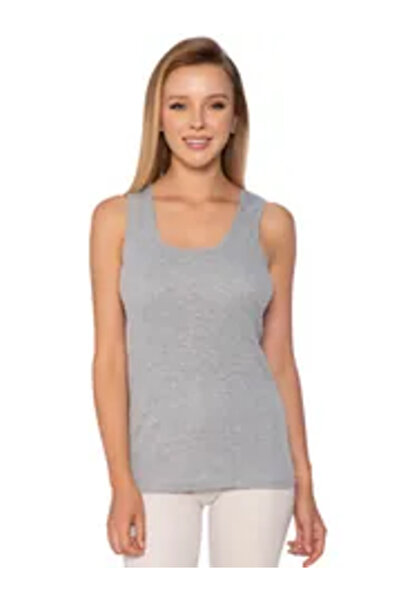 MODA YILDIZ Γυναικείο Αθλητικό Εσώρουχο Elite - Γκρι 12 τεμάχια Χοντρό λουράκι (-MY0001)