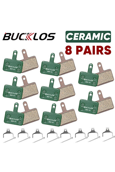 BUCKLOS وسادات فرامل سيراميكية (8 أزواج) للدراجات الجبلية، وسادات فرامل قرصية...