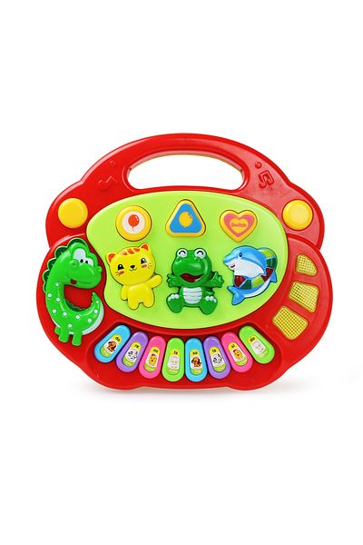 Choice A Red Kids Cartoon Piano Keyboard Game with Animal Sounds Flashing Light Music Baby Instrument Music