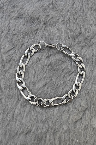 Chavin 9.5 MmFigaro Gray Steel Men's Bracelet Et85by-9