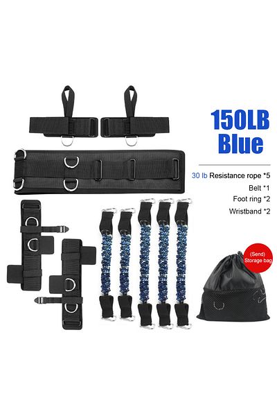 Choice Blue Boxing Training Resistance Band Set Leg Strength and Agility Training Strap System for Boxing,M