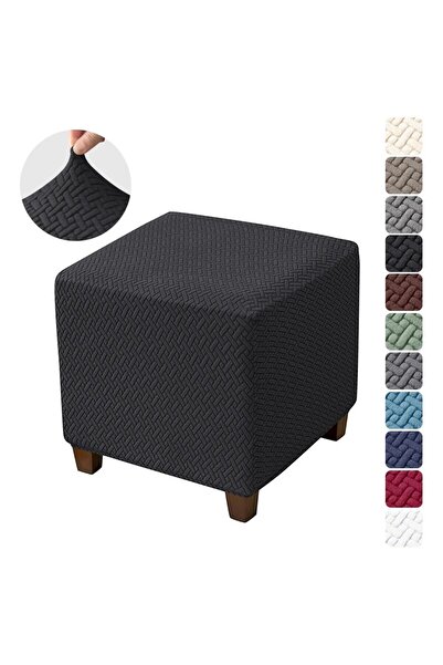 Choice غطاء كرسي أسود على شكل حرف T من قماش الجاكار، غطاء كرسي عثماني، مسند ق...