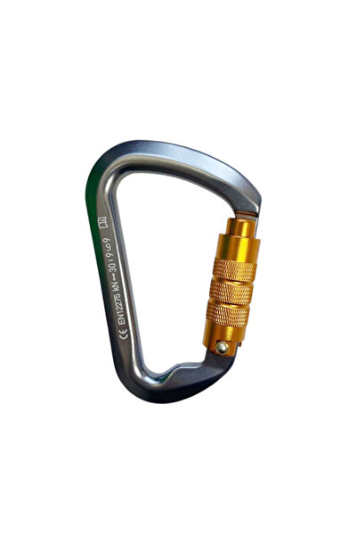 Choice كارابينر رمادي تلقائي لتسلق الصخور والهبوط على الجبال بقوة 30 كيلو نيو...