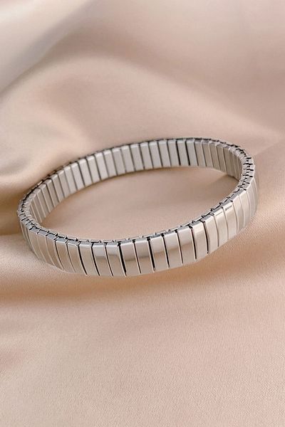 Chavin 9 mm Elastic Gray Unisex Steel Bracelet - Eu72