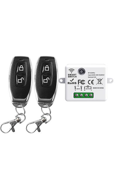 sixwgh 85-250V 2x1Button1Receiver SIXWGH 433MHz RF Wireless Remote Control Switch Set Home 110V 220V 10A Mi
