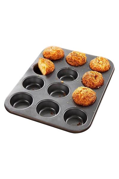 Chavin Carbon Steel 12 Pcs Muffin Cupcake Cake Baking Mold Cin800Sy