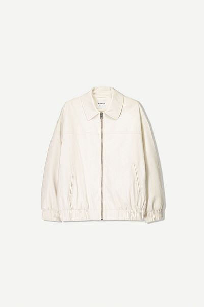 Bershka Studded print leather effect jacket