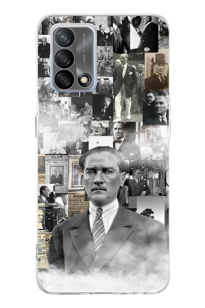 TechTree Oppo A74 Compatible Mustafa Kemal Atatürk Collage Transparent Silico...
